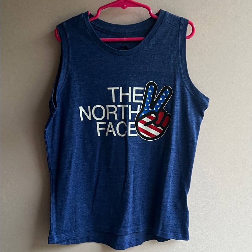 The North Face Navy Tank with Peace Graphic